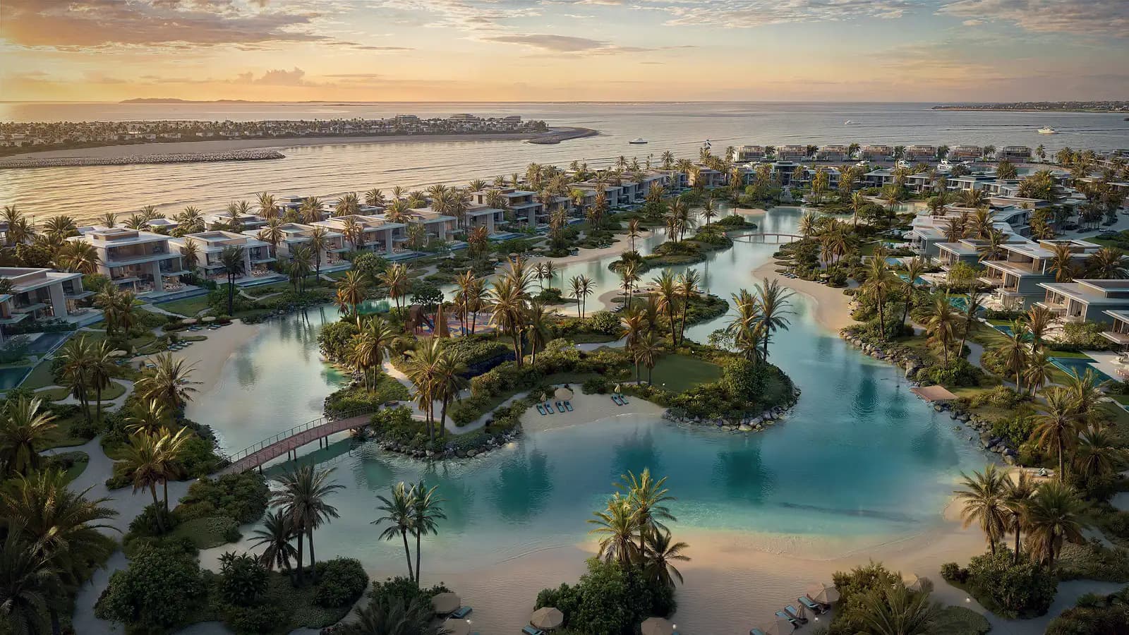 Bay Estate, aerial render of the waterfront community