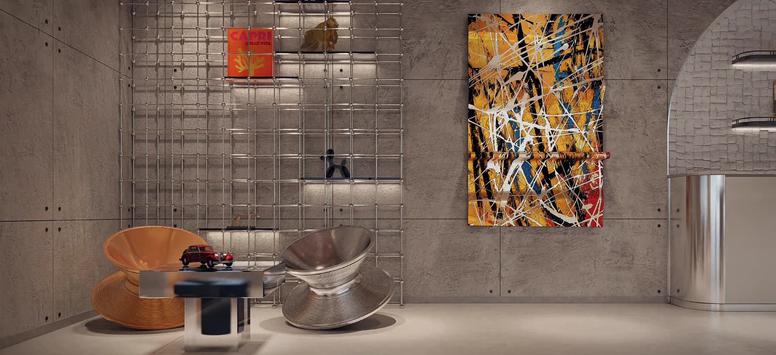 Raw District II, panoramic render of the pool