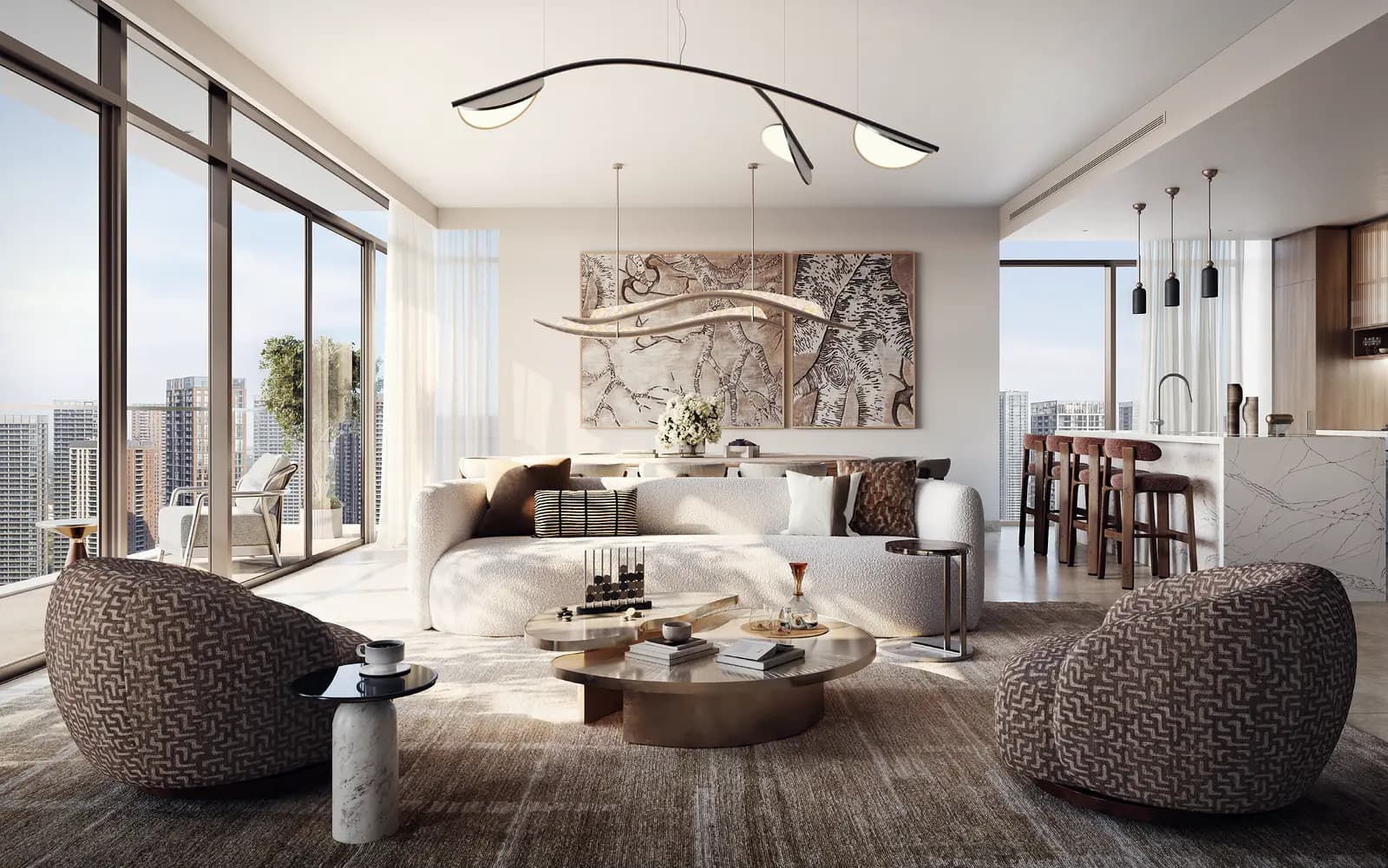 Valia, render of a living room